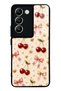 Vivo V30 Lite Cherry Ribbon Luxury Design Glossy Phone Case