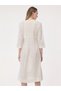 Rochie midi crem de damă - 4