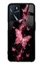 Oppo A16 Pink Galaxy Butterfly Design Glossy Phone Case