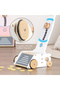 Wooden Magnetic Vacuum Cleaner Push Toy – Blue