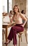 Blouse Powder Color Collar Buttoned Sleeveless Sandy Fabric Tank Top |   Women's Daily Casual - 4