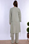 Soft Textured Cotton Maternity Pajama Set with Dressing Gown Effortt - Green - 4