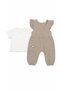Baby Girl Muslin Salopet Set with Ruffle Detail, Summer Cotton 2-Piece Jumpsuit Set, 3-12 Months - 2