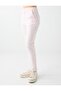 Light Pink Side Pocket High Waist Regular Leg Woven Trousers - 4