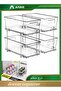 2 Tier Storage Organizer, 2 Pack Clear Under Sink Organizers Vanity Counter Storage Container