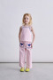 La Ciel Paris Girls' Two-Piece Set Striped Pink