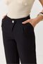 Women's Cross-Zipper Button Detailed Comfortable Fabric Trousers Black - 4