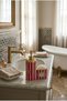 Bird Motif Gold Detailed Striped Porcelain Liquid Soap Dispenser + Dish Sponge + Sponge Holder Set – 500 ml – 20 X 15 X 7 cm - 3