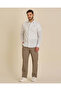 Men Beige Straight Fit Trousers - 5