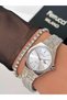 Steel Cord Calendar Model 2 Year Warranty 3 Atm Waterproof Women's Wristwatch + Bracelet Gift
