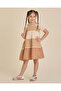 Girls Beige Schiffli Dress - 2