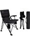Portable Folding Camping Chair with Quick Setup, Cup Holders, Carry Bag (Black)
