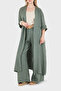 100% Linen Kimono with Lace and Embroidery Detail Kimono 7183543 - 4
