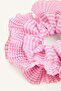 Women's Pink Checkered Hair Tie H9989Axns - 3