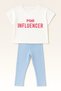 Girls' Cotton Summer T-Shirt and Report Card Leggings Set 2-10 Years