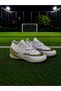 Children's Turf Soccer Shoes White-Gold High-Top Grass Field (Flat)