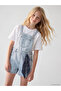 Trendlucky Girl's Jean Salopet and Headband with Difference in Color - 3