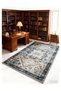 Carpet Rug Anti-Slip - 183 x 275 cm (6x9 ft) - Royal Heritage Design - Smoke Black - 7