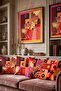 Noble Horse Patterned 4-Piece Throw Pillow Cover Set - 2