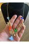 Colorful Charms Metal Style Necklace - 3