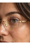 Women's Oval Blue Light Protection Screen Glasses with Crystal Detail - 2
