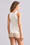 Egyptian Modal by Tencel Sallie Thick Strap Tank Top Ecru - 3
