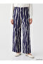 Nevavm Women's Patterned Trousers with Elastic Waist - 2