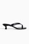 Black Flip-Flop Heeled Slippers Daily Orthopedic Women's Sandals - 3