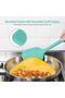 Silicone Kitchen Cooking Utensil - 315℃ Heat Resistant BPA Free Seamless Solid & Slotted Turner and Spoon, Soup Ladle for Non-Stick Pan/Wok Cookware (Set of 5, Aqua Sky) - 8
