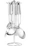 Stainless Steel Kitchen Tools 7-Piece Set, Silver, Multifunctional Stainless Steel Kitchenware with Holder Stand - 2