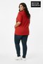 Süperlife Women's Large Size New York Printed 3Xl-6Xl Crew Neck T-Shirt Spr25Btsk510-05 - 2