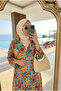 Women's Buttoned Hijab Shirt Dress - 5