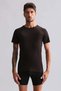 Egyptian Modal by Tencel Hercules Slim Fit Crew Neck Undershirt / T-Shirt Brown
