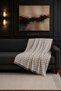 Ziza Sofa Cover 100% Cotton Fringed Double-Sided 170X210 Size Bohemian Sofa Bed Chair Cover Sitting and Back Area - 3