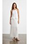 Beli Tie-Dye Detailed Seersucker Maxi Skirt - Ecru