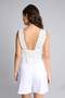 100% Cotton Fitted V-Neck Sleeveless Polka Dot White Blouse F4626Ax26Hs - 8