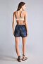 Quick-Drying Regular Fit Elastic Waist Patterned Navy Blue Short Swim Trunks T5232Az26Sm - 5