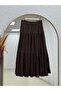 Melelle Tie-Front and Buttoned Sleeve Elastic Skirt Set-Ek593 Coffee - 7