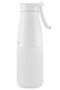 500 ml White Stainless Steel Flask/Water Bottle with Straw - Silicone Body (Rain) - 50013 - 2