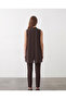 Classic Cut Chiffon Detailed Sleeveless Tunic - Y26-10270 - Brown - 3