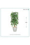Dark Green Artificial Bamboo Tree with Cylindrical Plastic Pot - 3