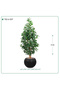 Artificial Lemon Tree, Fibre Pot { 170 cm Height } - 7
