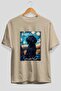 For Dog Lovers 3 Front Dog Prints Beige Oversize T-Shirt 100% Cotton Unisex Dog Lover Premium Design