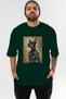 For Dog Lovers Green Oversize T-Shirt with 25 Pre-Printed Dog Images 100% Cotton Unisex Dog Lover Premium Design - 2