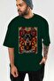 For Dog Lovers 29 Front Dog Print Green Oversize T-Shirt 100% Cotton Unisex Dog Lover Premium Design - 6