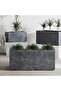 Utah Polyresin Rectangle Planter 80x37.5x40.5cm - Black - 4