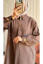 6523 - Comfortable and Stylish Buttoned Pocketed Soft Modal Fabric Long Shirt Collar Women's Cap - 5