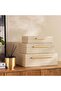 Alyna Embossed Faux Leather Storage Box 36x22x12cm -Beige - 3