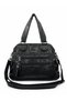 Women's Faux Leather Large Volume Shoulder and Crossbody Bag Si-11