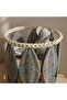 Havana Leaf Iron Frame Rope Basket 32x30cm -grey - 2